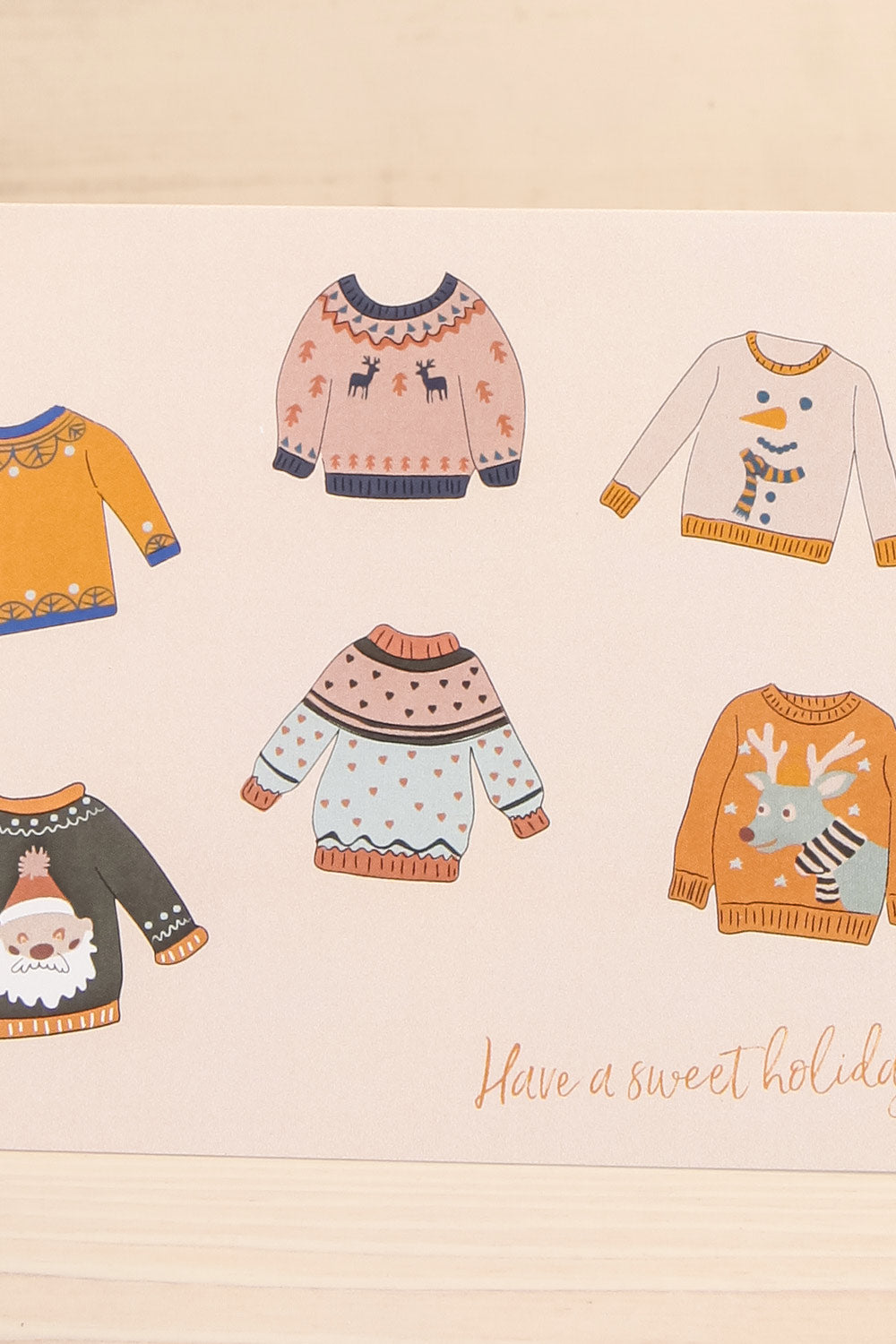 Christmas Sweater Carte de Souhait | Maison garçonne close-up