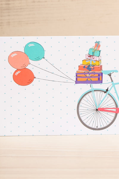 Bicycle and Balloons Bonne Fête Card | Maison Garçonne close-up
