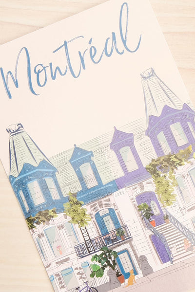 Carré Saint-Louis Illustrated Montreal Postcard | Maison garçonne