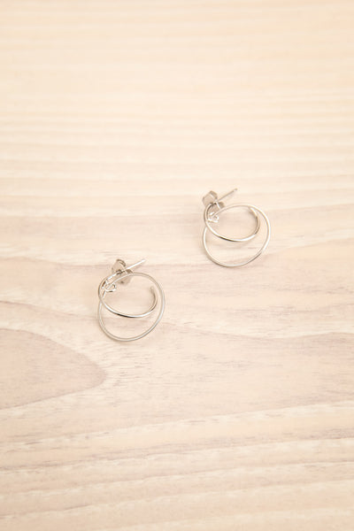 Casadel Silver Small Double Hoop Earrings | La Petite Garçonne