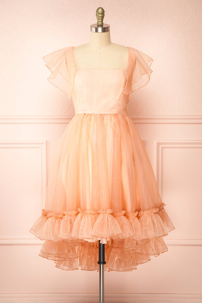 Casanova High-Low pink Tulle Dress | Boutique 1861 front view