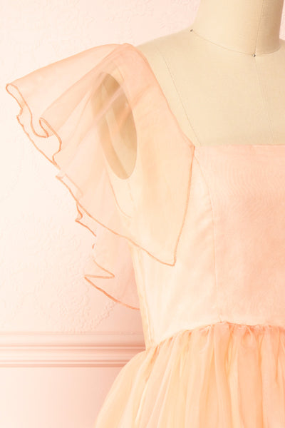 Casanova High-Low pink Tulle Dress | Boutique 1861 side close-up