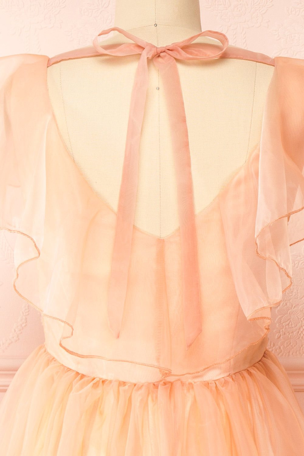 Casanova High-Low pink Tulle Dress | Boutique 1861 back close-up