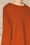 Cascajo Clay Burnt Orange Long Sleeved Top | La Petite Garçonne side close-up