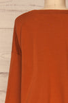 Cascajo Clay Burnt Orange Long Sleeved Top | La Petite Garçonne back close-up