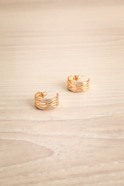 Cashuin Golden Hoop Pendants Earrings | La Petite Garçonne