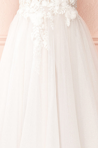 Cassandra Embroidered A-Line Bridal Dress | Boudoir 1861 detail