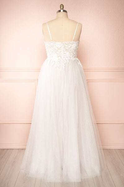 Cassandra Embroidered A-Line Bridal Dress | Boudoir 1861 plus size back