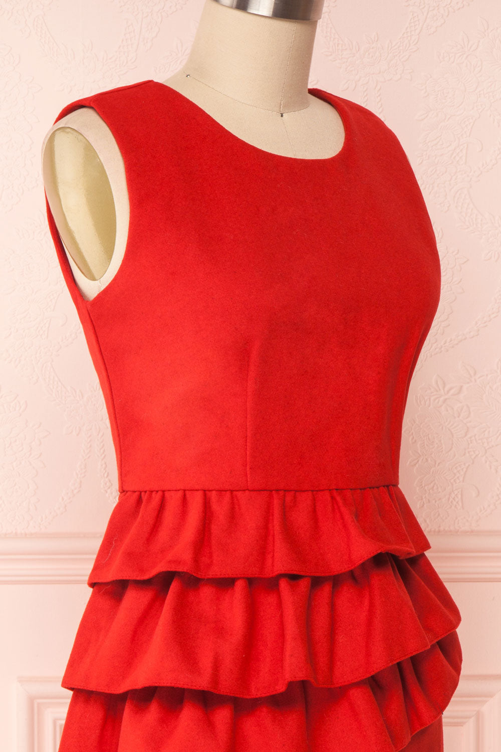 Cassandre | Red Felt Dress