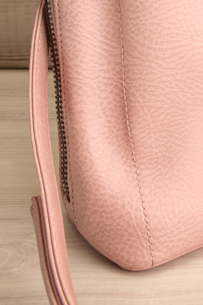 Cassidi Rose Pink Matt & Nat Crossbody Bag side bottom close-up | La Petite Garçonne