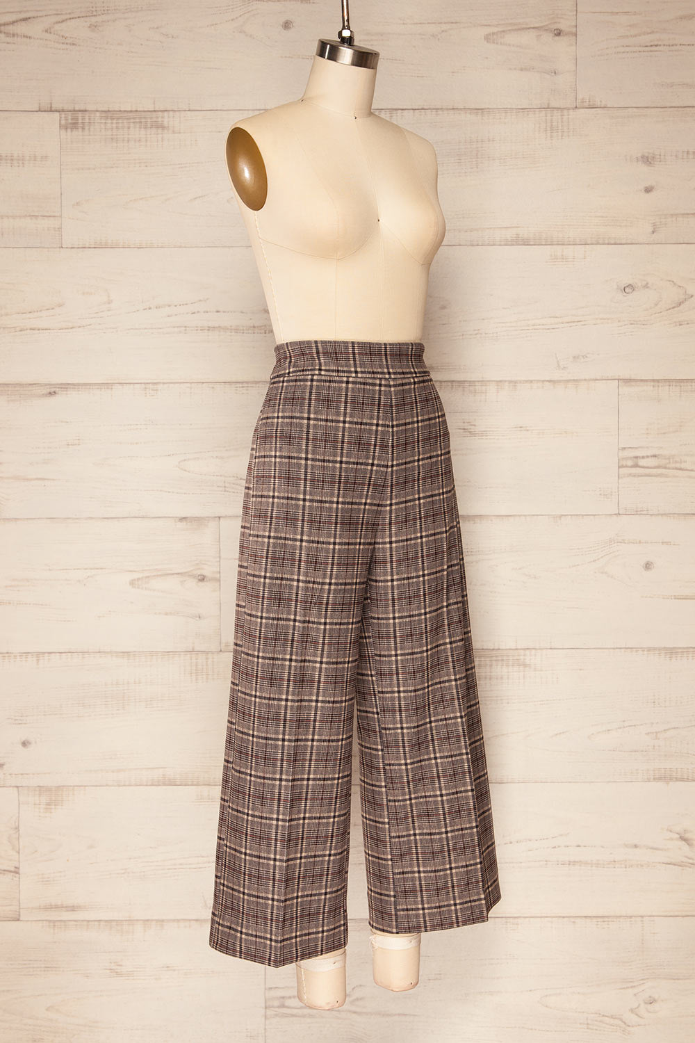 Castelluzzo Plaid Wide Straight Leg Pants | La petite garçonne side view