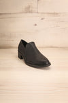 Castelnau Black Matt & Nat Block Heel Shoes front view | La Petite Garçonne