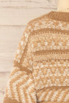 Catamayo Patterned Knit Cardigan w/ Belt | La petite garçonne back close-up