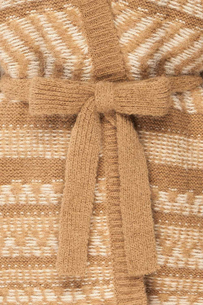 Catamayo Patterned Knit Cardigan w/ Belt | La petite garçonne fabric