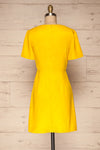 Catanas Yellow Short Sleeve Dress w/ Bow | La petite garçonne back view