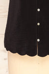 Catheline Black Cropped Button-Up Camisole | La petite garçonne bottom