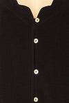 Catheline Black Cropped Button-Up Camisole | La petite garçonne fabric