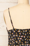 Catheline Floral Cropped Button-Up Camisole | La petite garçonne back close-up