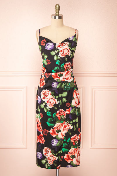 Catra Cowl Neck Midi Slip Dress | Boutique 1861 front view
