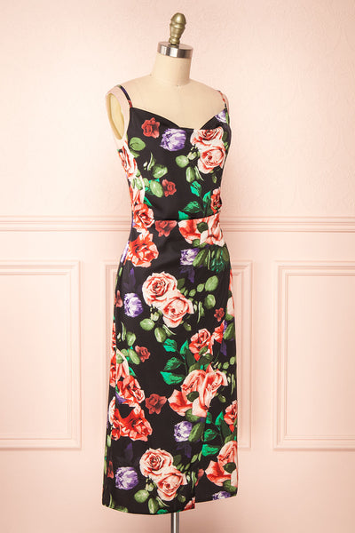 Catra Cowl Neck Midi Slip Dress | Boutique 1861 side view