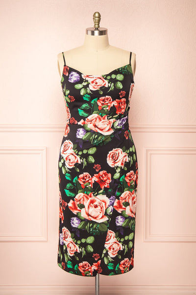 Catra Cowl Neck Midi Slip Dress | Boutique 1861 front plus size