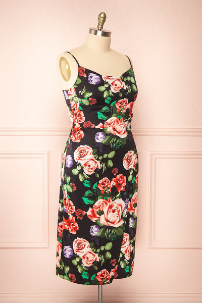 Catra Cowl Neck Midi Slip Dress | Boutique 1861 side plus size