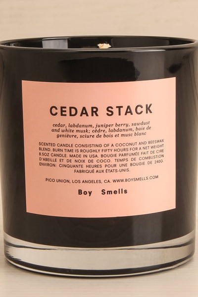 Cedar Stack Candle | Maison garçonne close-up