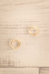 Cedo Gold Bent Circle Stud Earrings | La petite garçonne