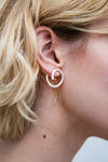Cedo Gold Bent Circle Stud Earrings | La petite garçonne model