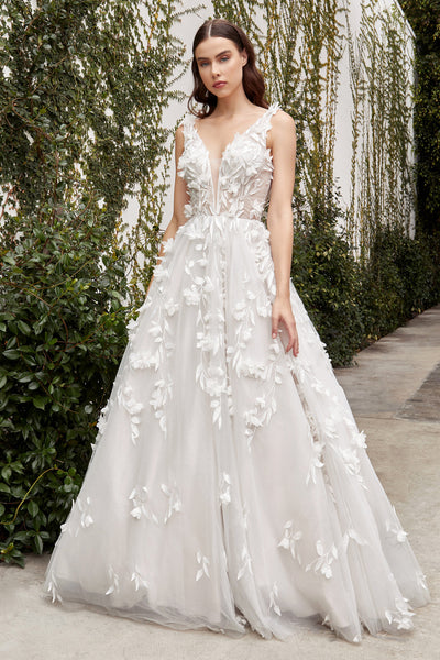 Celine | Floral Backless Bridal Gown