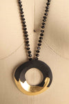 Celotium Black & Gold Long Pendant Necklace | La Petite Garçonne 4