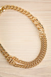 Cendres Gold Chunky Curb Chain Necklace | La petite garçonne flat view