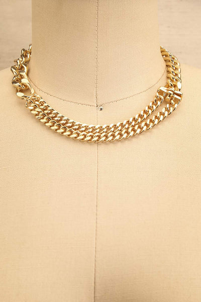 Cendres Gold Chunky Curb Chain Necklace | La petite garçonne