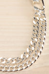 Cendres Silver Chunky Curb Chain Necklace | La petite garçonne flat close-up