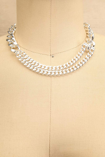 Cendres Silver Chunky Curb Chain Necklace | La petite garçonne