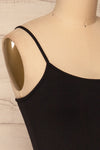 Cento Black Bralette Crop Top | La petite garçonne side close-up
