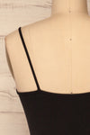 Cento Black Bralette Crop Top | La petite garçonne back close-up