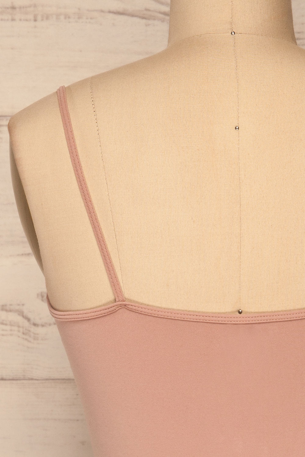 Cento Pink Bralette Crop Top | La petite garçonne back close-up