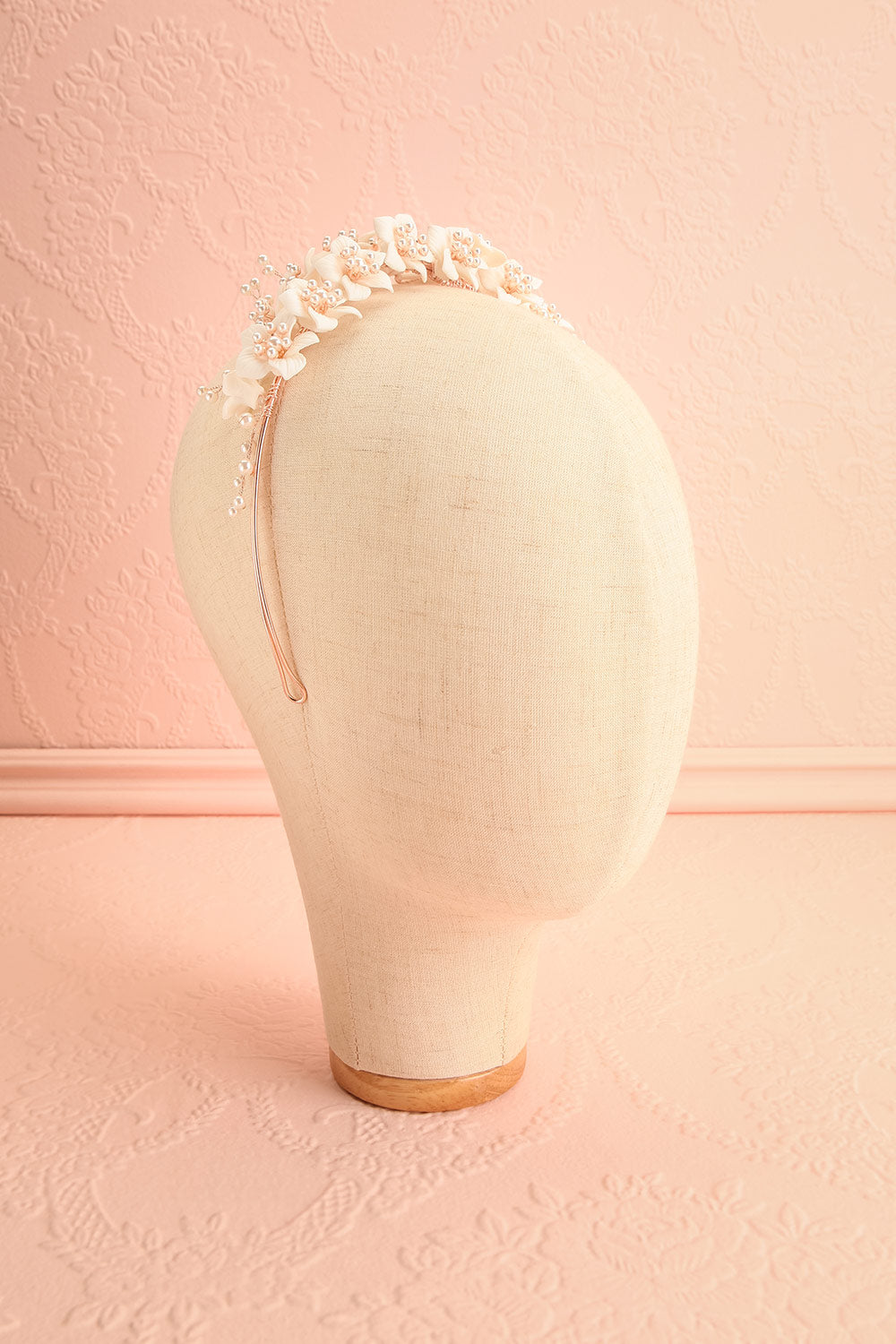 Ceohalotaxe Floral Headband w/ Pearls | Boudoir 1861 front view