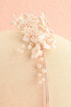Ceohalotaxe Floral Headband w/ Pearls | Boudoir 1861 side close-up