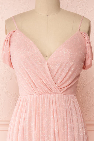 Cephee Blush Glitter Dress | Robe | Boutique 1861 front close-up