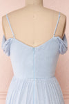 Cephee Dusty Blue Glitter Dress | Robe | Boutique 1861 back close-up