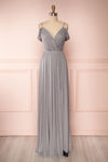Cephee Grey Maxi Glitter Dress | Boutique 1861 front