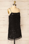 Cerdanyola Short Black Sequin Dress | La petite garçonne side view