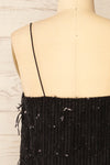 Cerdanyola Short Black Sequin Dress | La petite garçonne back close-up