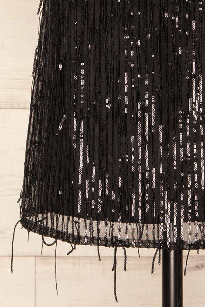 Cerdanyola Short Black Sequin Dress | La petite garçonne bottom