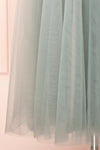 Cersei Sage Plunging Neckline Tulle Midi Dress | Boutique 1861 bottom