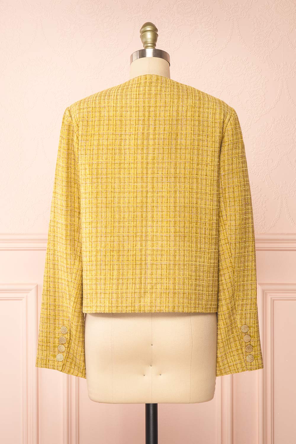 Cerys Vintage Inspired Yellow Tweed Jacket | Boutique 1861