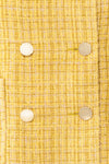Cerys Vintage Inspired Yellow Tweed Jacket | Boutique 1861 fabric