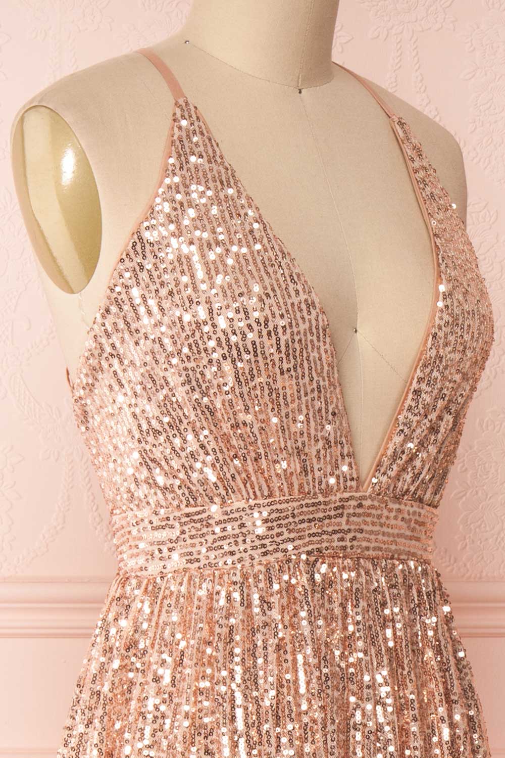 Cesarea Sequin Dress | Robe à Paillettes | Boutique 1861 side close-up